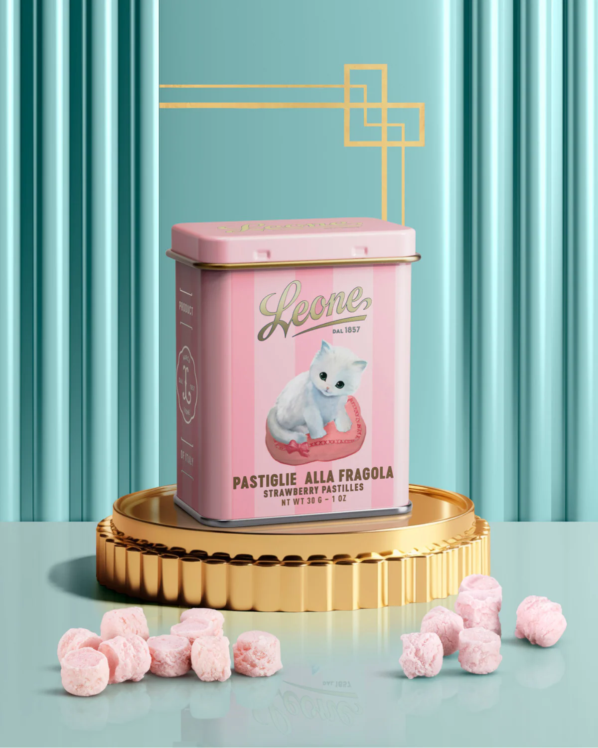 Lattina 30g "Teneri cuccioli" Pastiglie Fragola