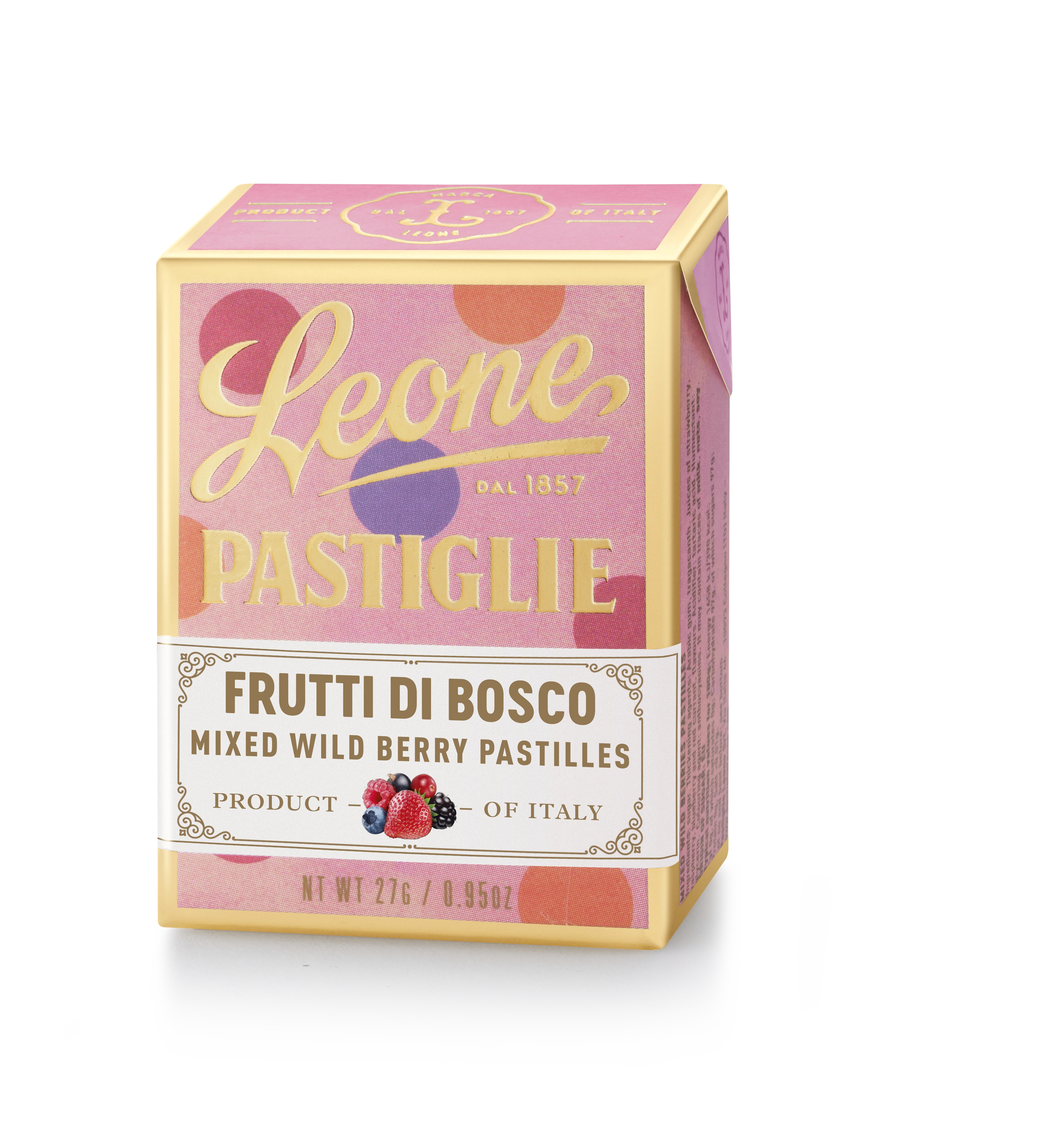 Mini espositore 18 scatolette Pastiglie Frutti di Bosco 27g